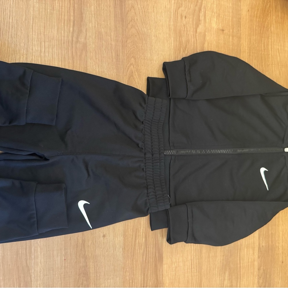 Nike Black Tracksuit with White Swoosh